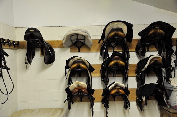Tack room saddle rack